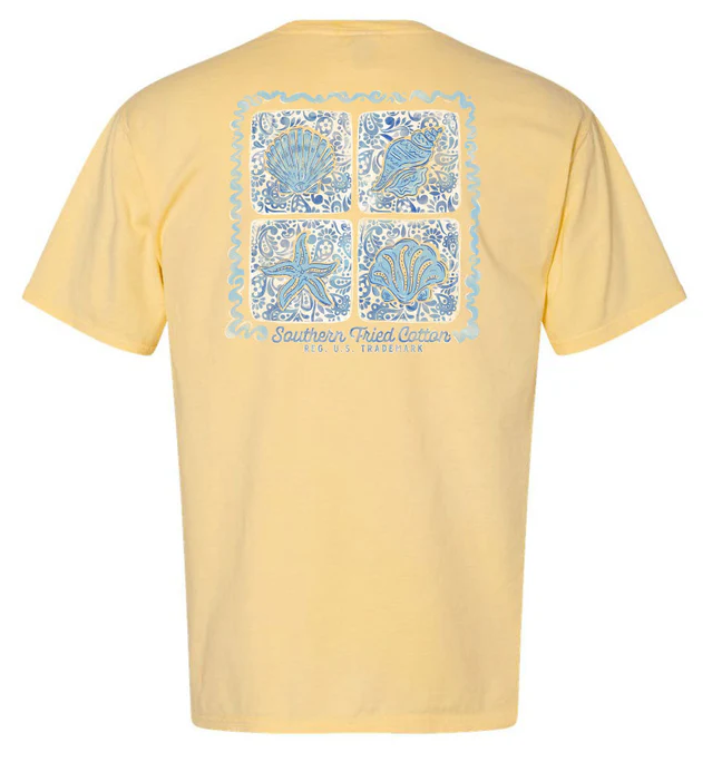Southern Fried Cotton Shell Splash tee shirt