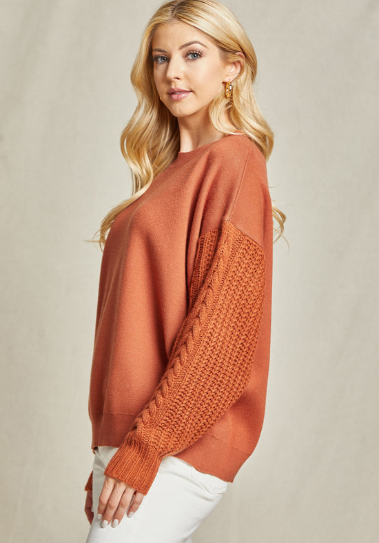 Knitted Sleeve Sweater