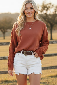 Knitted Sleeve Sweater