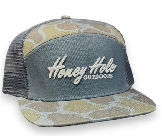 Honey Hole 7 Panel Flatbill - Heritage - Frog Skin Camo