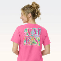 Southern Couture - SC Classic Pattern Square Amen - Safety Pink