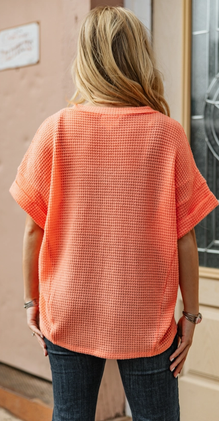 Crochet V Neckline Relaxed Poncho Top