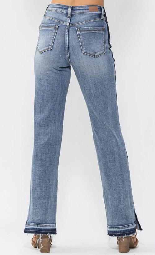 Judy Blues Hw Side Seam Detail Straight