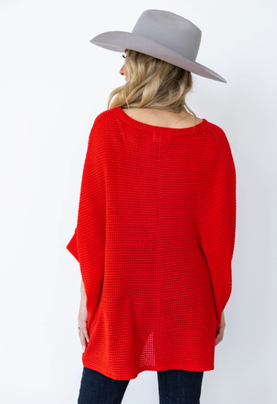 Crochet Oversized Relaxed Fit Poncho Top