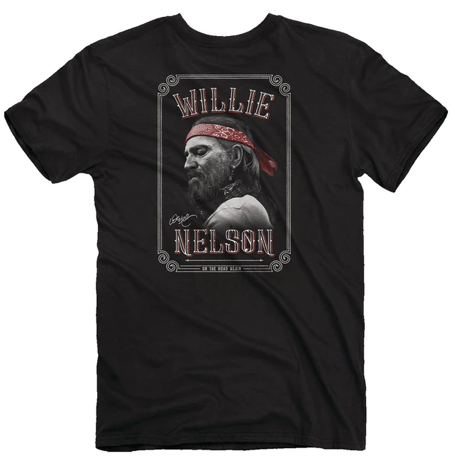 WILLIE NELSON - ON THE ROAD PORTRAIT T-SHIRT