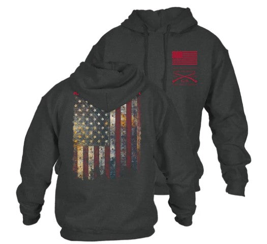 Grunt Style Red Blood Blue Collar Hoodie - Dark Heather