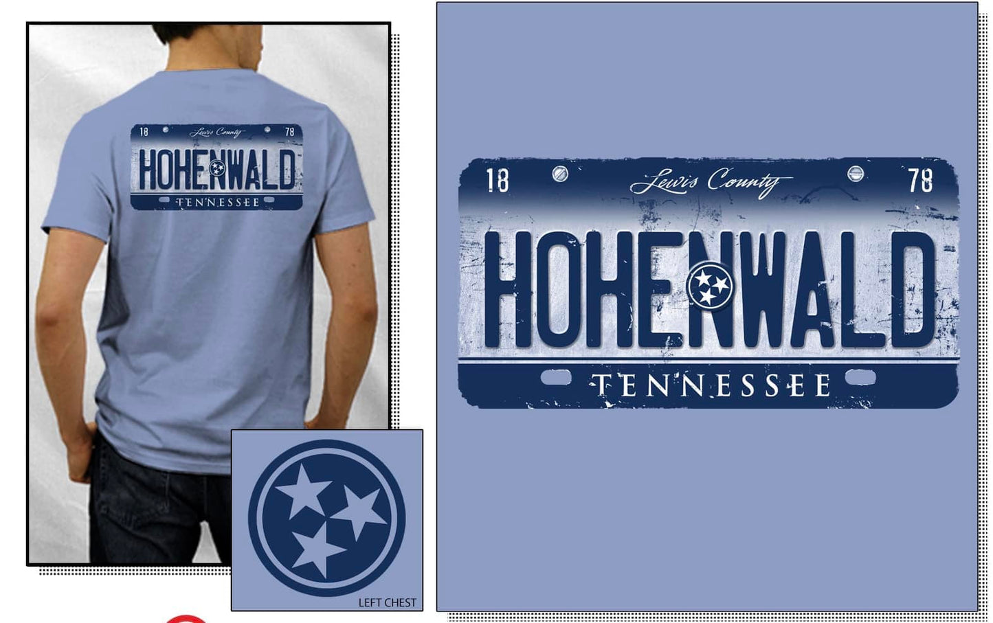 Hohenwald Tag tee shirt Shop on Main Street