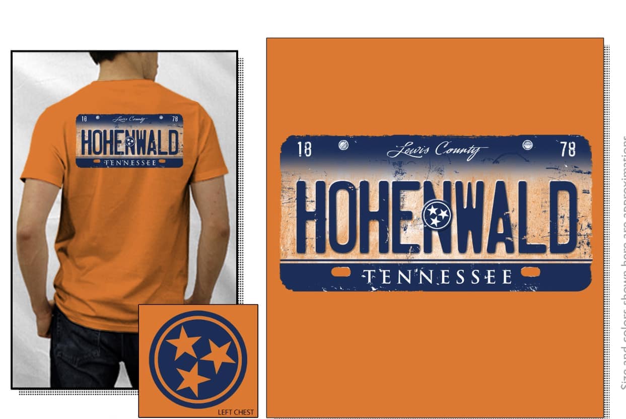 Hohenwald Tag tee shirt Shop on Main Street