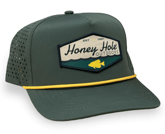 Honey Hole Outdoors Rope Hat- Yellow Fish Hat Honey Hole