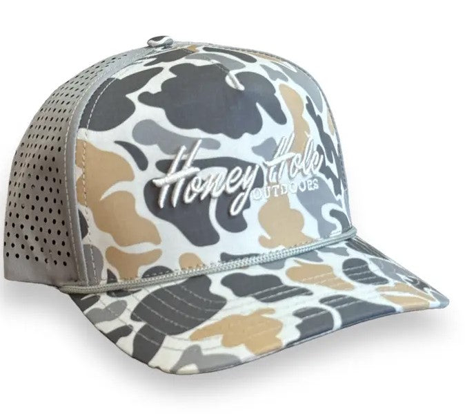 Honey Hole Performance Rope Hat - Heritage - Grey Camo