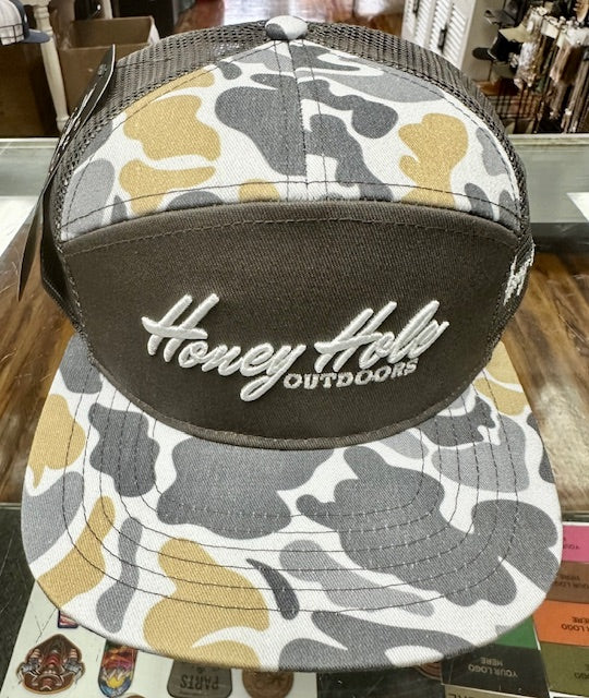 Honey Hole 7 Panel Flatbill - Heritage - Frog Skin Camo