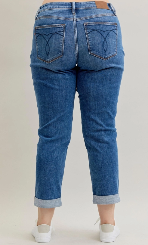 Judy Blue Mr Bf Classic Cuffed jeans