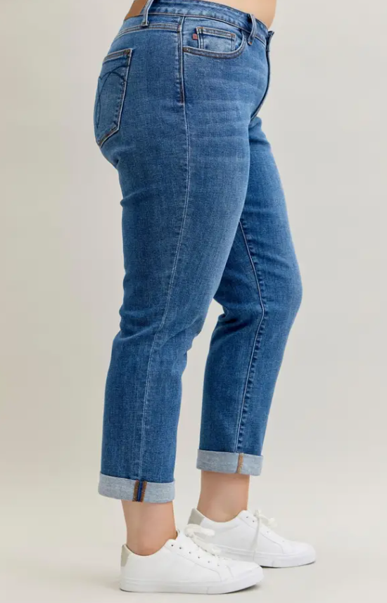 Judy Blue Mr Bf Classic Cuffed jeans