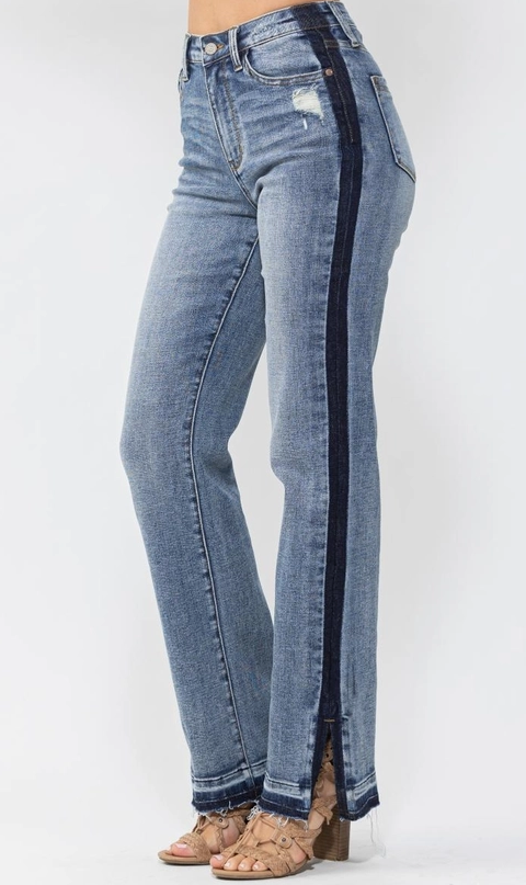 Judy Blues Hw Side Seam Detail Straight