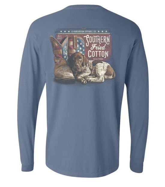 Southern Fried Cotton boots of freedom long sleeve tee