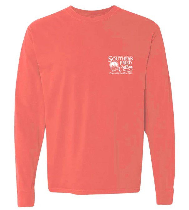 Southern Fried Cotton Paisley Cow Long Sleeve tee