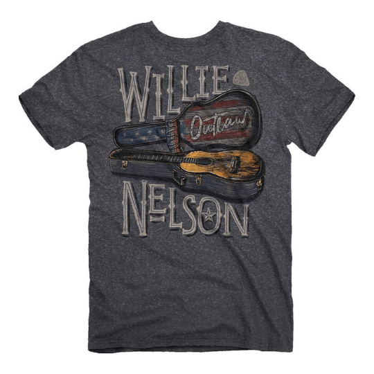 Load image into Gallery viewer, Willie Nelson Outlaw Guitar t-shirt TSHIRT Jeep
