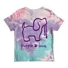 PUPPY LOVE COTTON CANDY TIE DYE PUP, YOUTH SS Shop on Main Street